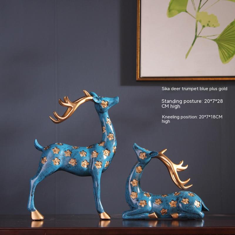 Wine Cabinet Decoration Sika Deer Ornaments