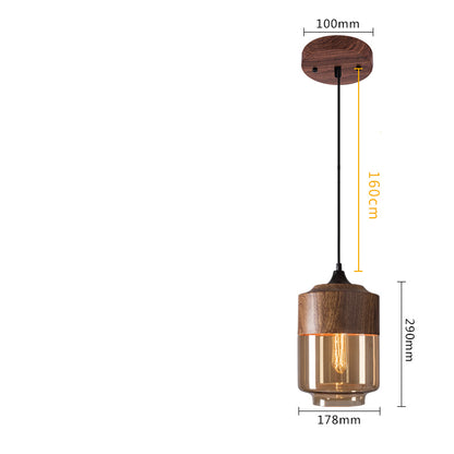 Lustre en verre à trois têtes créatif de personnalité de bar d'art