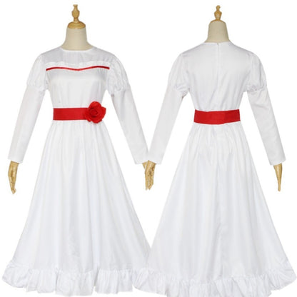 Robe blanche d'horreur d'Halloween, Costume de Cosplay