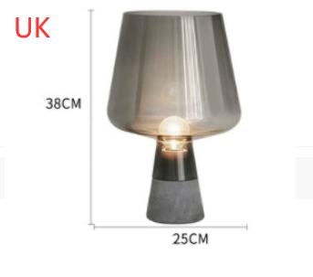 Simple modern cement glass table lamp