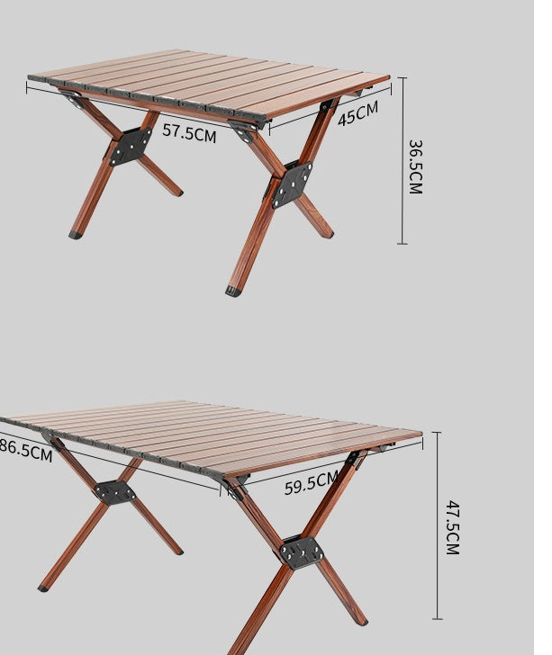 Table de copie en bois, rouleau d'œufs, bureau pliant en aluminium entier, léger