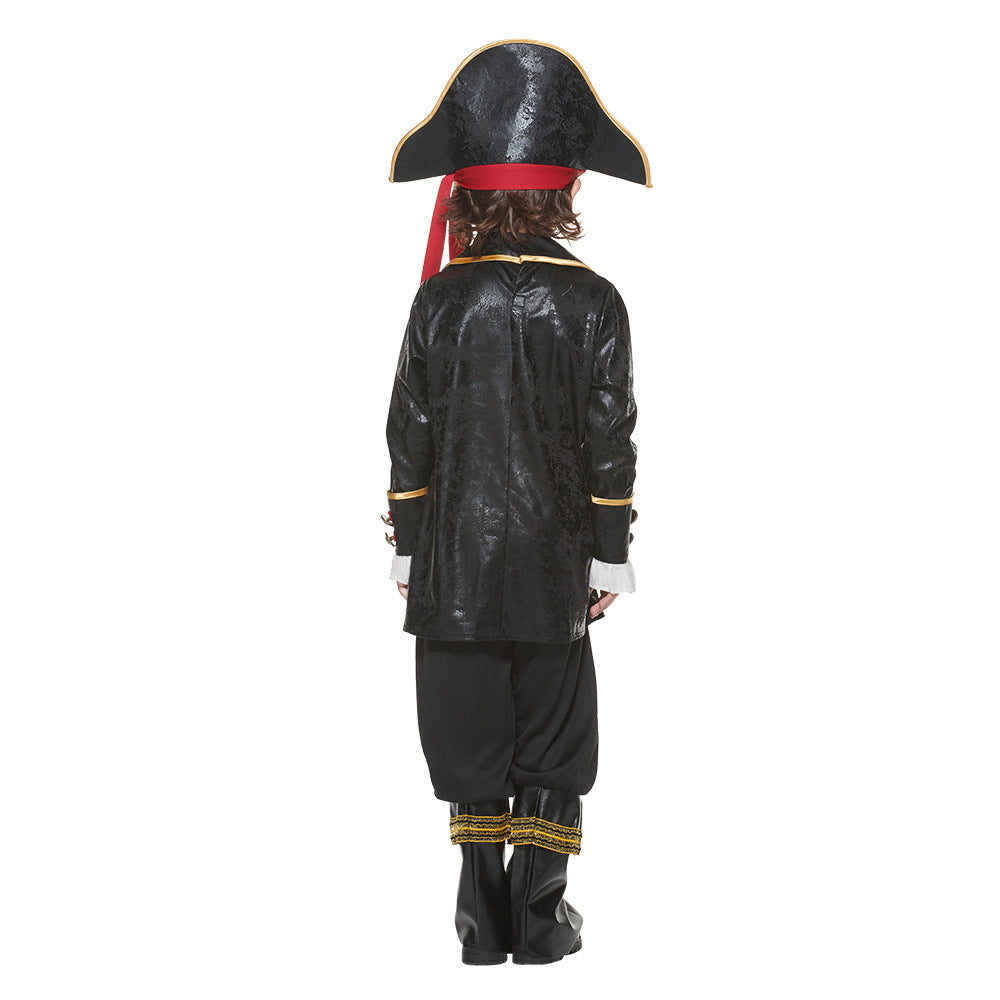 Vêtements de cosplay pirate pour enfants Halloween Carnaval