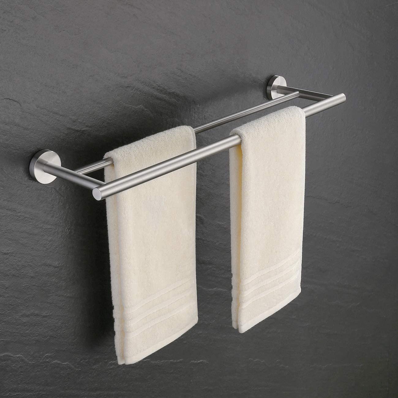 Porte-serviettes double allongé, porte-serviettes de salle de bain, tout en cuivre