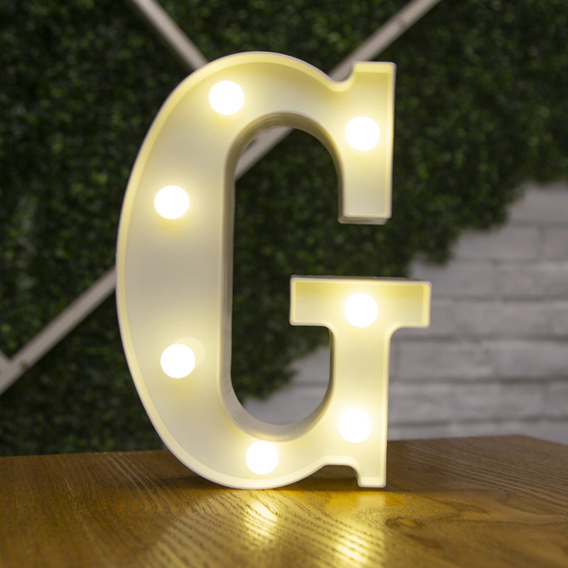 26 Letters White LED Night Light Marquee Sign Alphabet Lamp