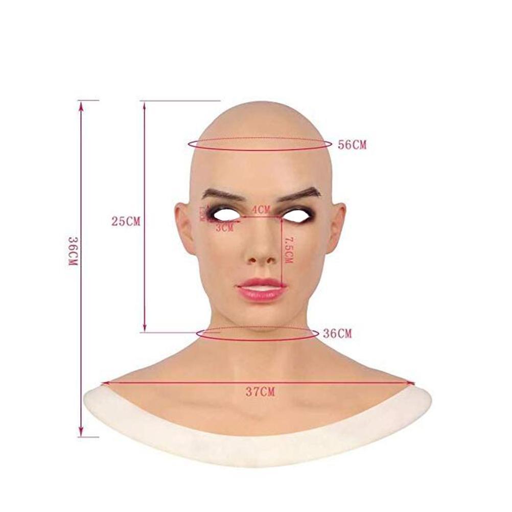 Halloween Cosplay Props Latex Bald Beauty Headgear