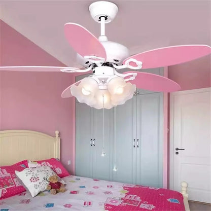 Le ventilateur pour enfants allume les lumières de ventilateur de plafond de salle à manger avec LED