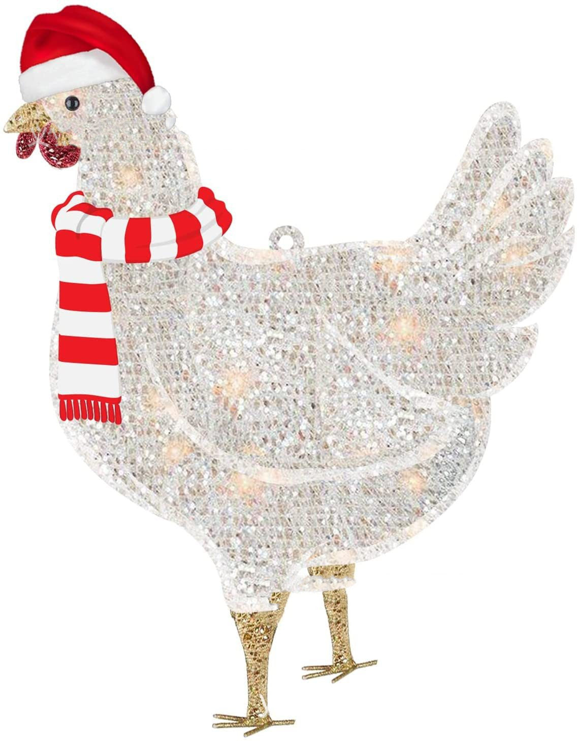 European And American Scarf Chicken Christmas Decorations