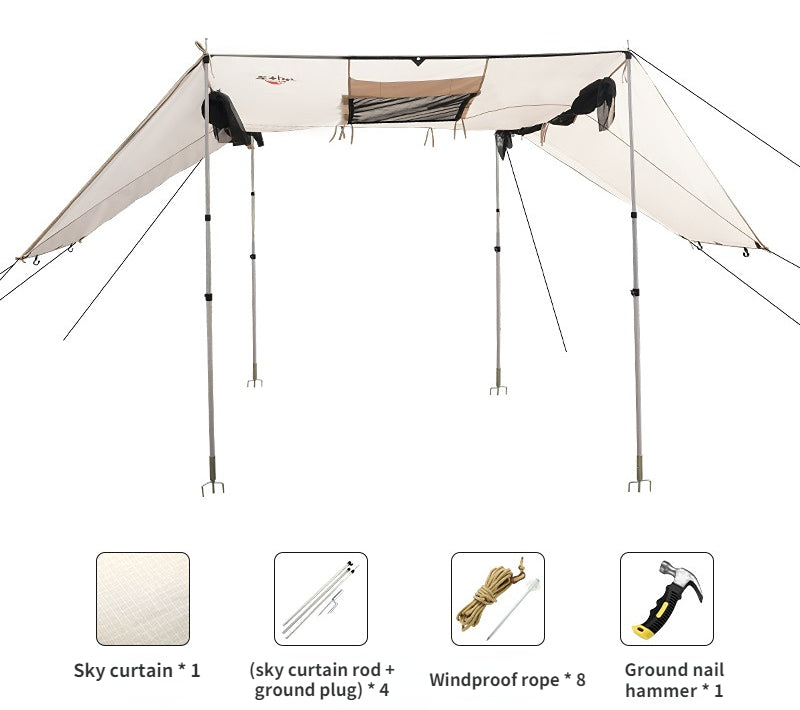 Outdoor Camping Off-site Two-person Tunnel Folding Tent