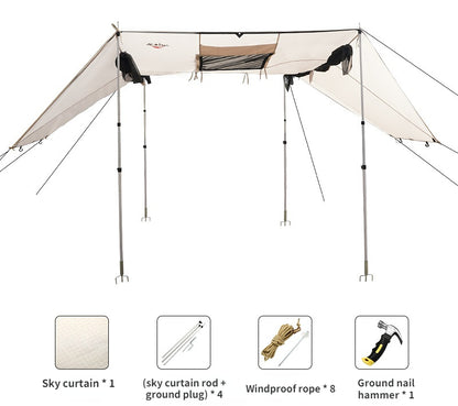 Tente pliante tunnel pour deux personnes, camping en plein air, hors site