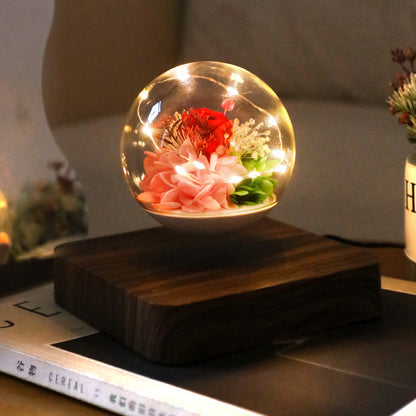 Home Desk Decoration Magnetic Levitation Perpetual Flower Ornament