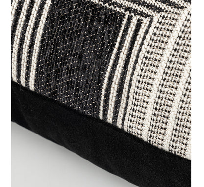 Coussin Abstrait gris noir simple et luxueux