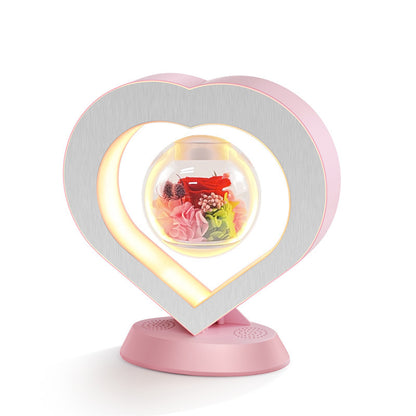 Lampe LED flottante en forme de cœur, cadeau de saint-valentin, veilleuse à lévitation magnétique, lampe créative de bureau, décoration de maison