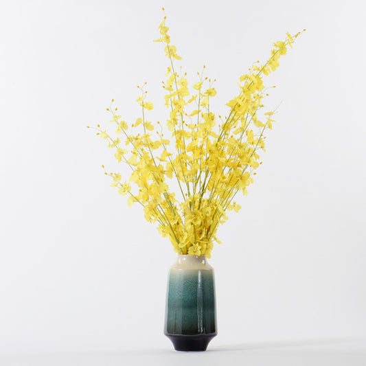 Florero de cerámica para sala de estar, mesa de comedor, adornos florales japoneses antiguos