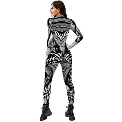 Costume de scène Catsuit une pièce pour femme Halloween