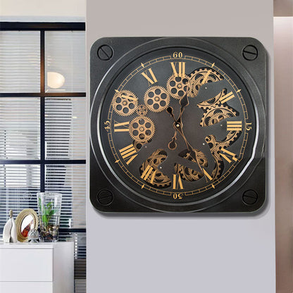 American Creative Art Vintage Plastic Gear Wall Clock