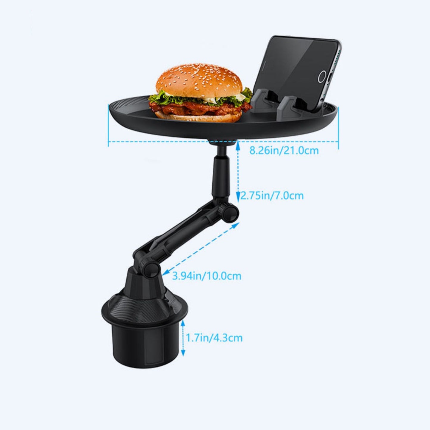 Support de verre de voiture de petite table à manger de stockage de nourriture