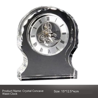 Reloj de cristal Adorno mecánico Decoración suave