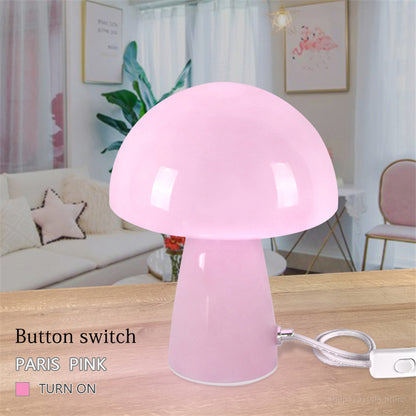 Black Technology Nordic Style Creative Lazy Induction Touch Children's Mushroom Lamp Bedroom Bedside Table Lamp