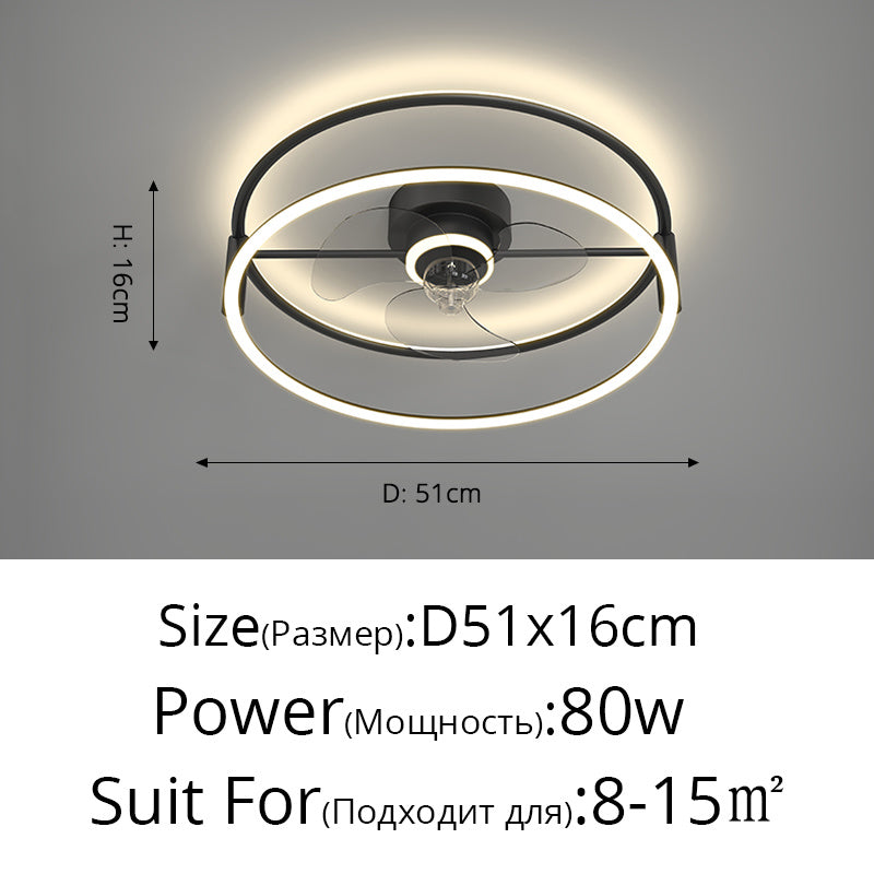 Lampe de ventilateur électrique de plafond simple et moderne