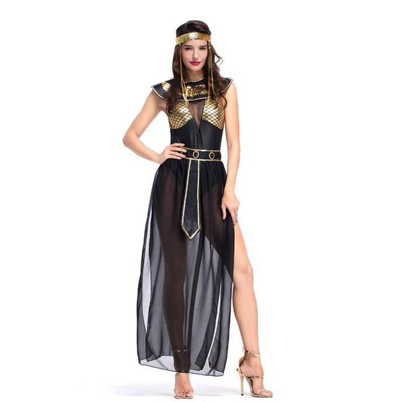 Disfraz de diosa griega de Halloween, uniforme de Cleopatra antigua