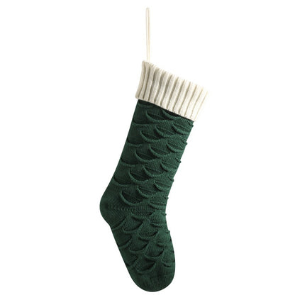 Sac cadeau de Noël Chaussettes décoratives Décoration suspendue tricotée