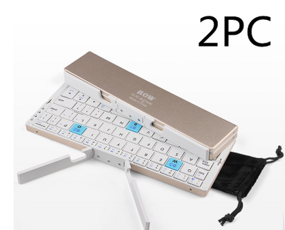 Mini teclado inalámbrico plegable con tres Bluetooth