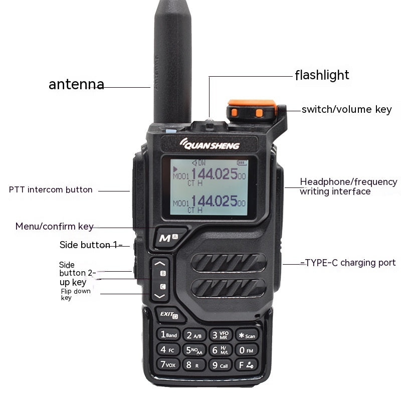 Walkie-Talkie Batería de litio Frecuencia Al aire libre Autoconducción Multibanda