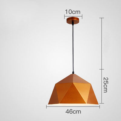 Petites lampes suspendues créatives géométriques colorées