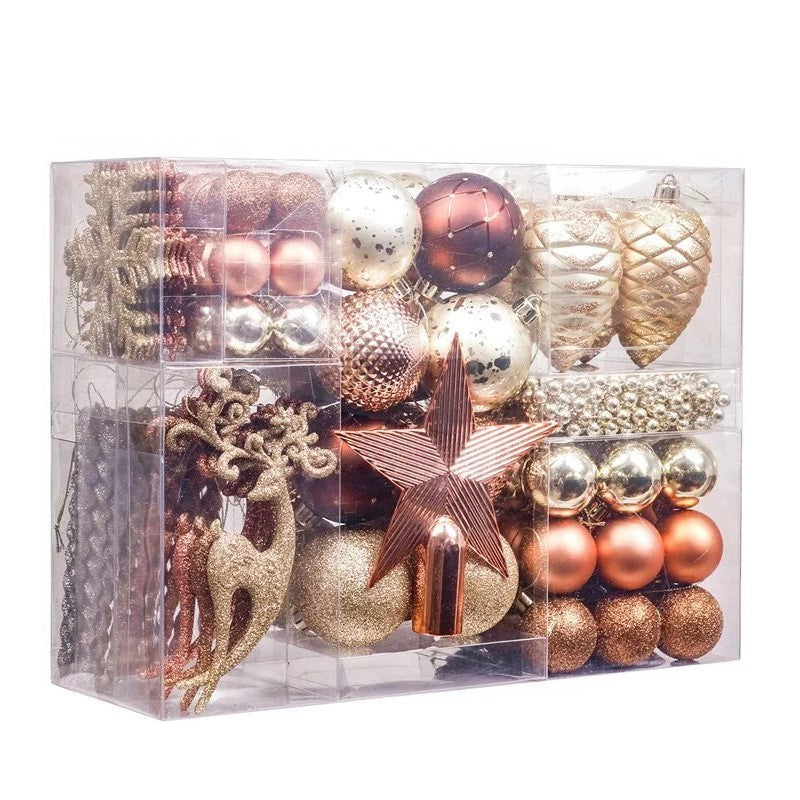 Coffret cadeau de boules de Noël 100 pièces Décorations à suspendre pour la maison