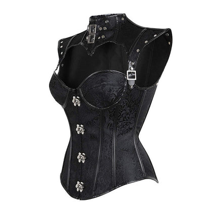 Steampunk Gothique Maigre Chevalier Noir Halloween Acteur Shapewear