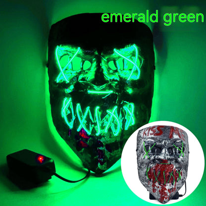 Masque LED froid, accessoire d'horreur d'Halloween