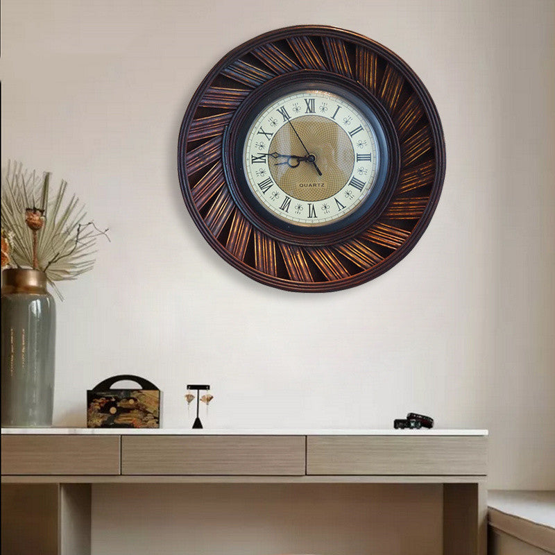 American Style Retro Wall Clock Pastoral Living Room Art