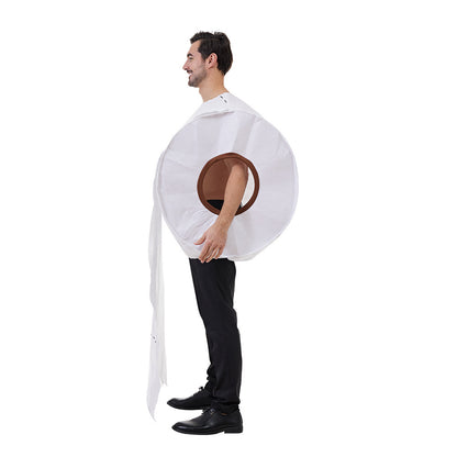 Vêtements de cosplay de papier toilette parodiés par un couple d'Halloween