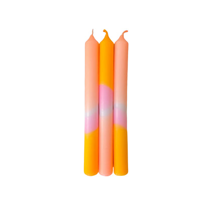 Design Spiral Handmade Colored Wax Neon Candles For Creative Gifts