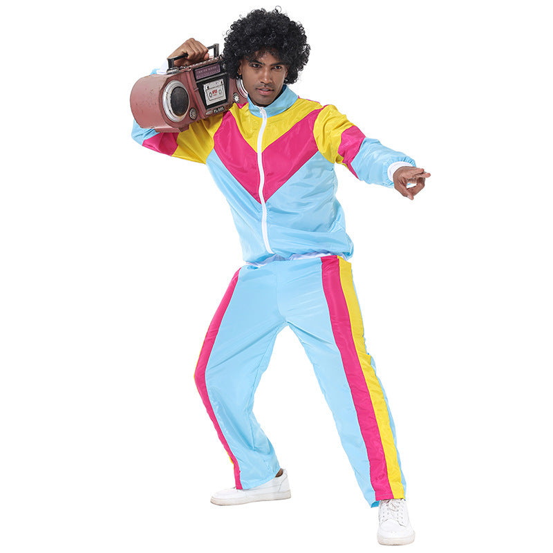 Halloween Retro Disco Baseball Uniform Stage Performance Costume