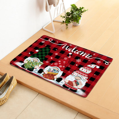 Letter Christmas Home Doormat Bathroom Kitchen Anti-slip Bedroom Living Room Absorbent Carpet