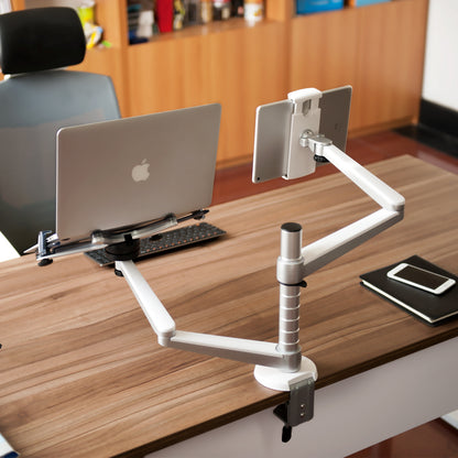 Aluminum Alloy Laptop Stand Double-arm Office Lazy Tablet Stand