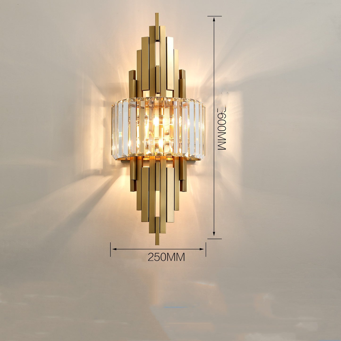 New Post-modern Light Luxury Crystal Wall Lamp