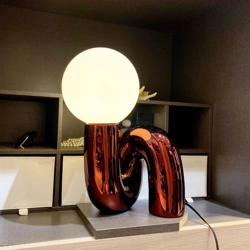 Online Celebrity Resin Lamps With Soft American Living Room Design