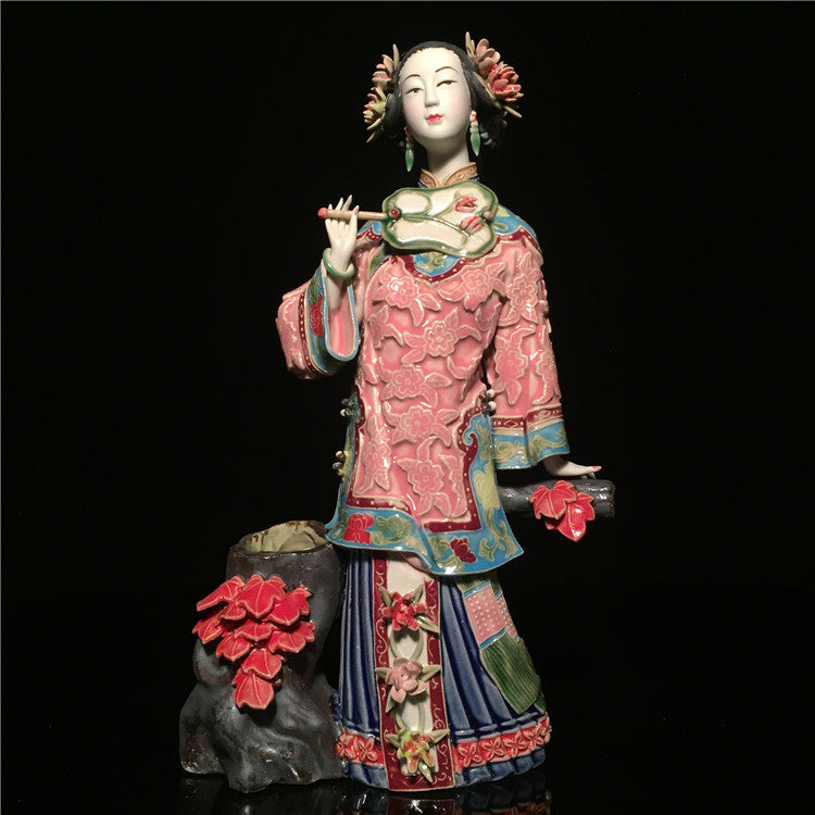 Ceramic Ladies Home Decoration Retro Doll Ornament