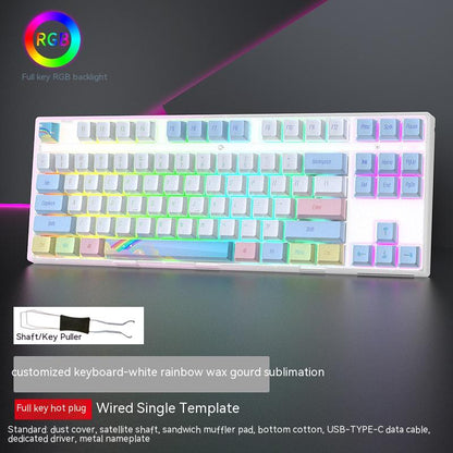 Wired Single-mode Hot-swappable Axis Gaming Gaming Chicken Keyboard