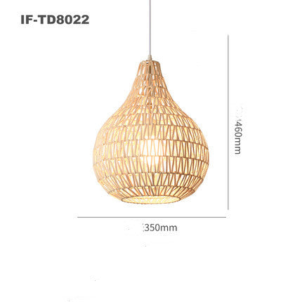 Art Japanese Zen Rattan Chandelier