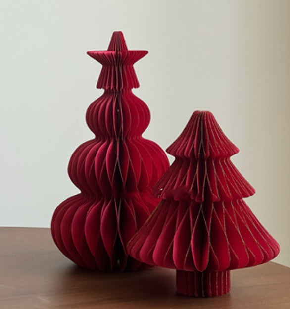 Ornements de décoration pour la maison en forme d'arbre de Noël en origami