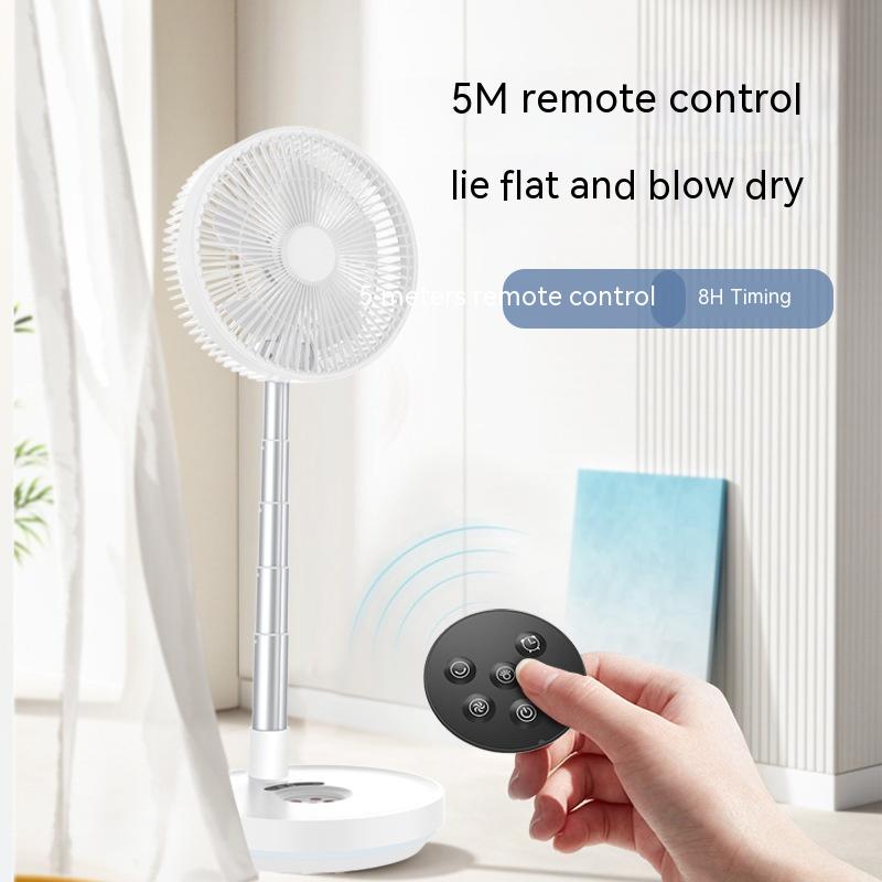 10-inch Household Fan Telescopic Folding Remote Control Noiseless Electric Fan