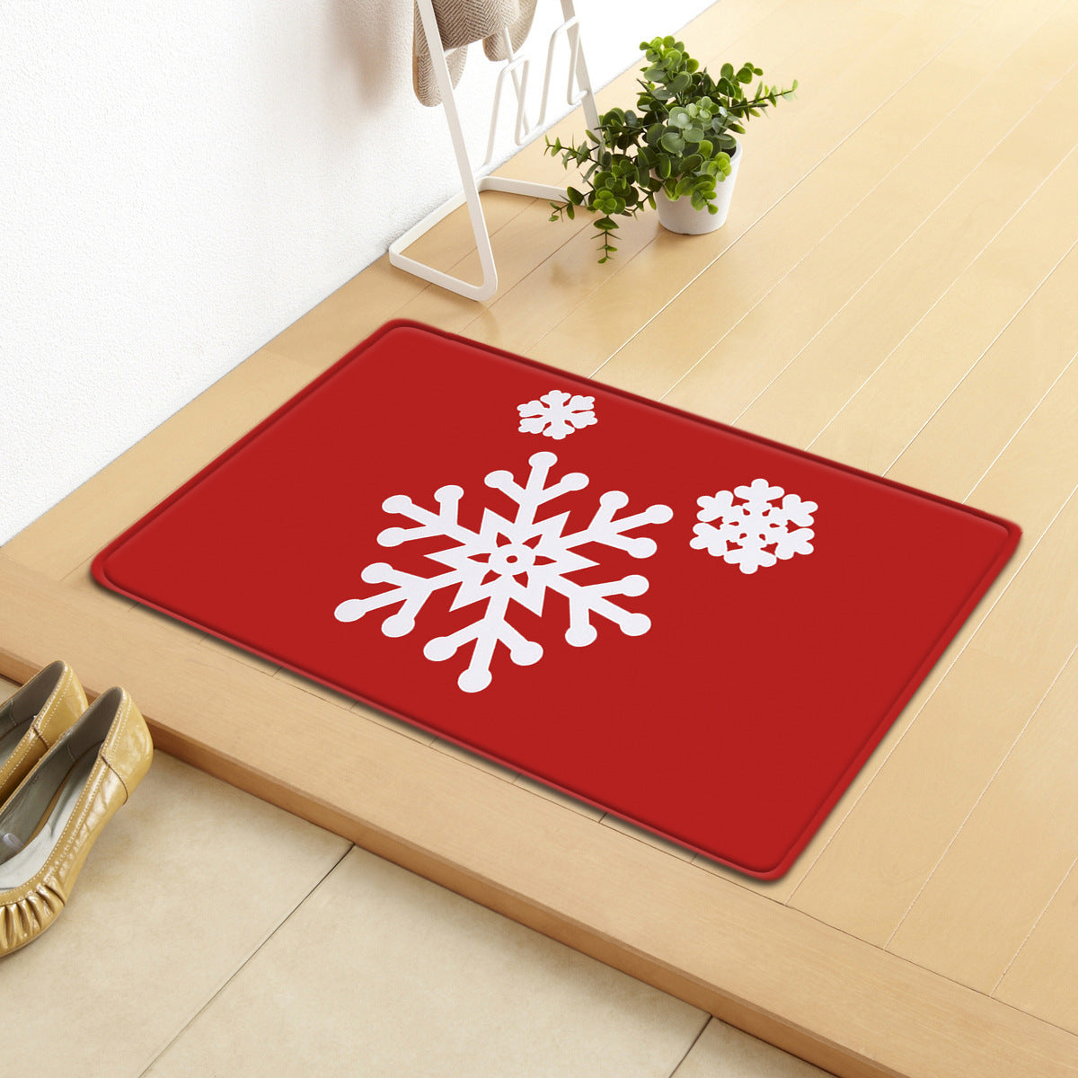 Letter Christmas Home Doormat Bathroom Kitchen Anti-slip Bedroom Living Room Absorbent Carpet