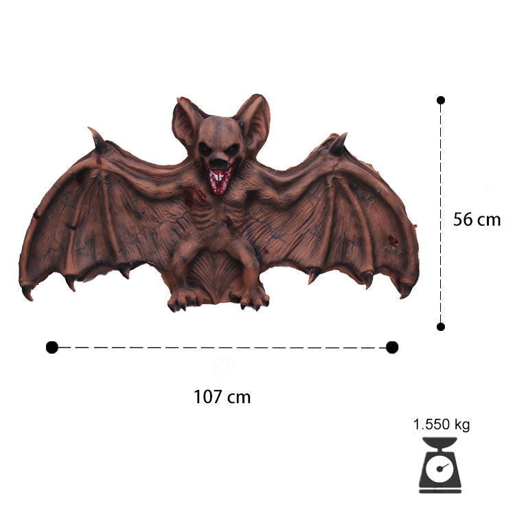 Décoration de pendentif fantôme de grande chauve-souris d'Halloween, jouet de chambre secrète, accessoires en mousse de latex d'horreur