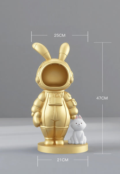 Creative Space Rabbit Astronaut Porch Key Storage