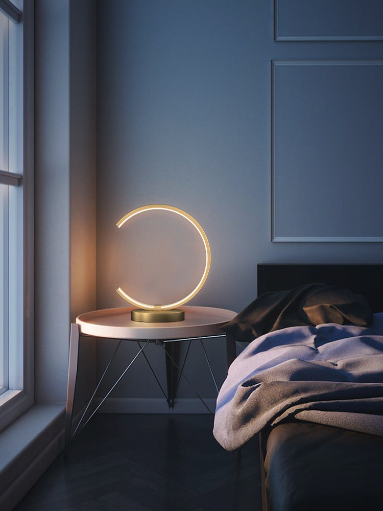 Lampe de chevet de personnalité créative de salon minimaliste de Table tout en cuivre