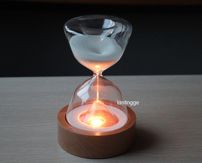 Timed colorful hourglass with sleeping remote night light