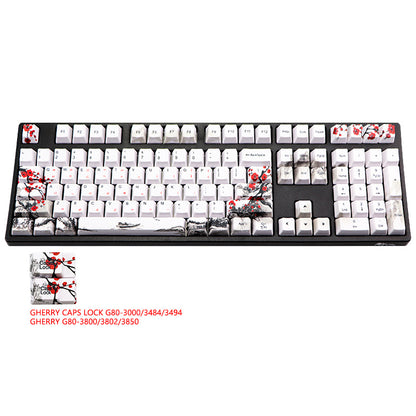 PBT Wangjiang Plum Keycap 109 Key OEM Height Korean Japanese